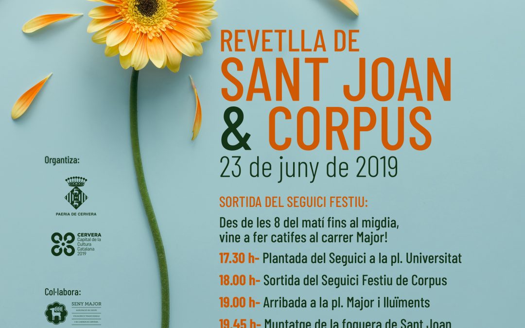 musique, le feu et la danse remplissent les rues pour la célébration du Corpus Cervera et Sant Joan