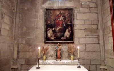 Quadre històric de la Mare de Déu del Roser a l’església de Santa Maria