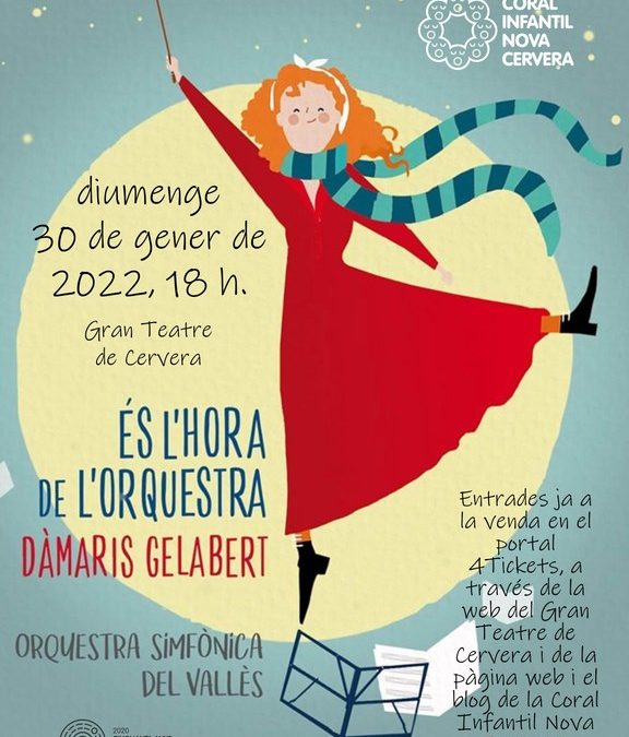 La Coral Infantil Nova Cervera compartirà activitats amb la cantant i pedagoga Dàmaris Gelabert