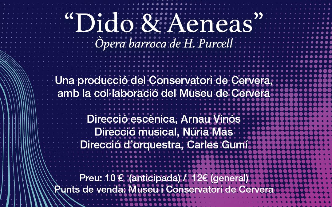 El Conservatori produeix l’òpera “Dido & Aeneas” per a la Nit dels Museus
